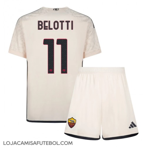 Camisa de Futebol AS Roma Andrea Belotti #11 Equipamento Secundário Infantil 2023-24 Manga Curta (+ Calças curtas)
